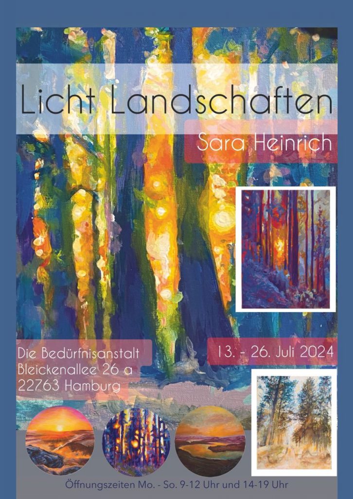 Ausstellung Licht Landschaften in Hamburg von der Künstlerin Sara Heinrich. 